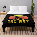 Mando Retro Inspired Plush Blanket featuring Star Wars inspired designs