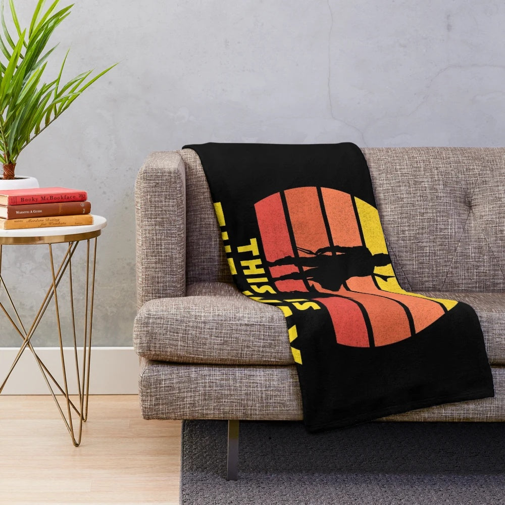 Mando Retro Inspired Plush Blanket featuring Star Wars inspired designs
