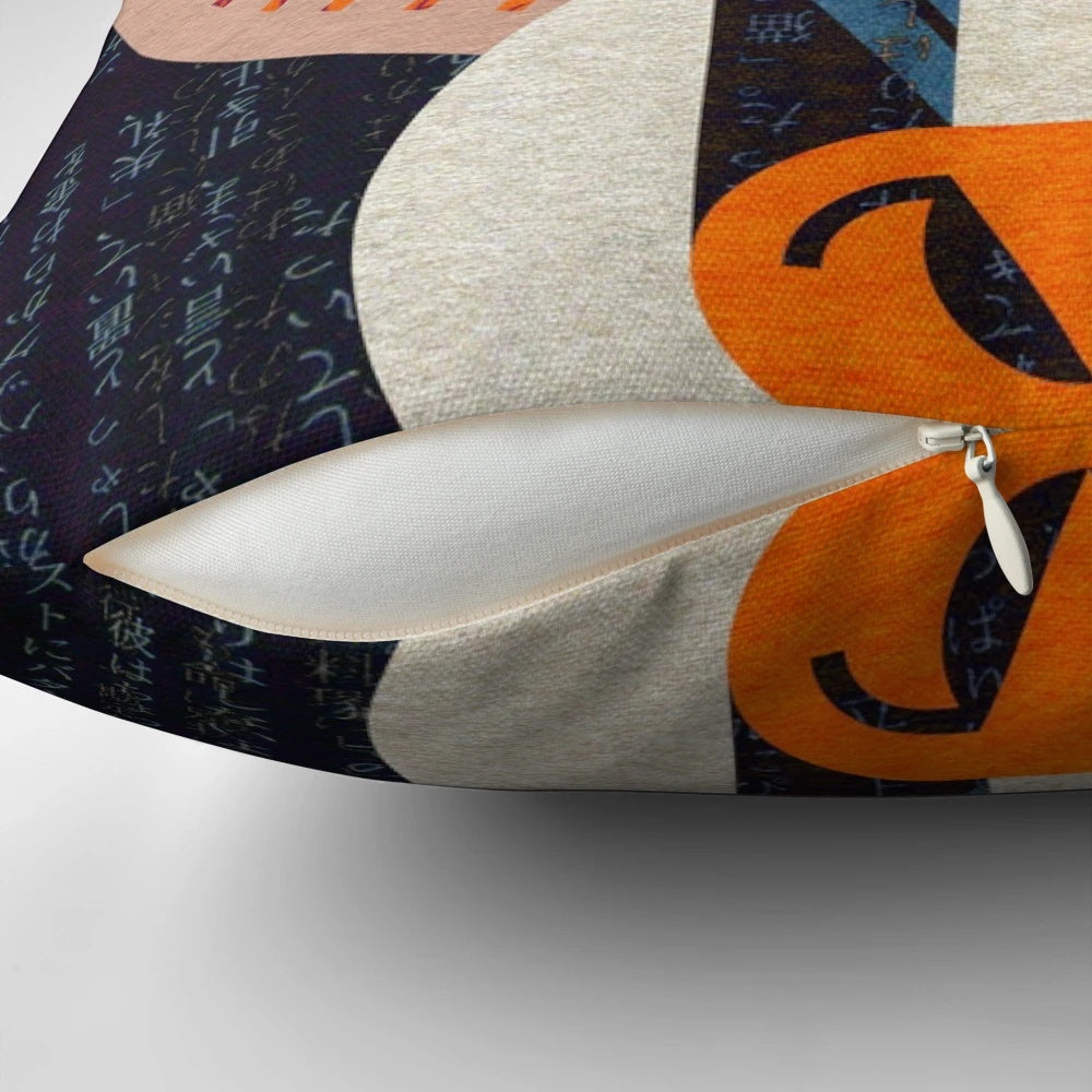 Vibrant digital illustration of a mandrill primate on a stylish throw pillow