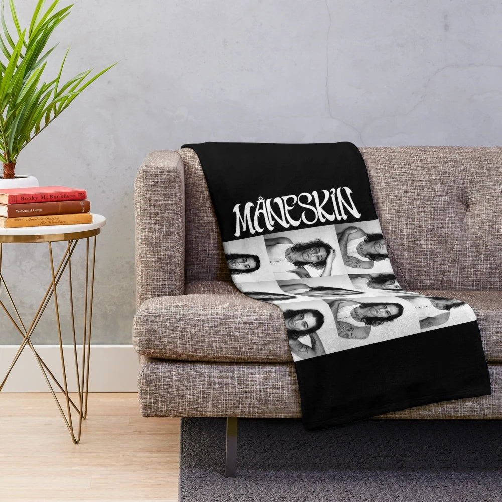 Damiano David from Maneskin Italian Glam Rock Band Plush Blanket