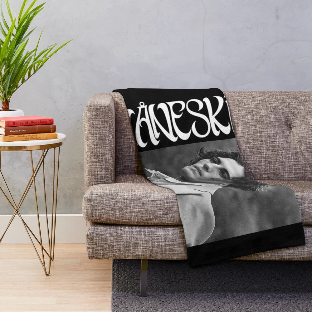 Maneskin Damiano David themed plush blanket