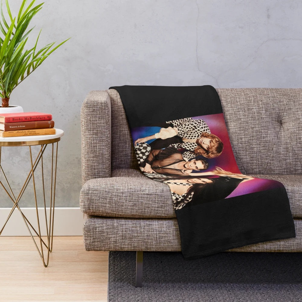 Maneskin inspired plush blanket featuring the Italian rock band