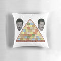 Swanson Pyramid of Greatness Pillow with Manly Mustache Design