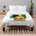Manna Dey, iconic Bollywood actor and singer, featured on a plush blanket