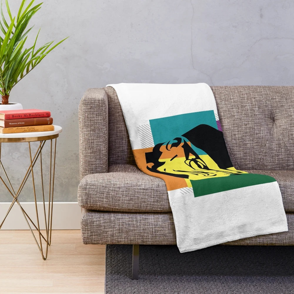 Manna Dey, iconic Bollywood actor and singer, featured on a plush blanket