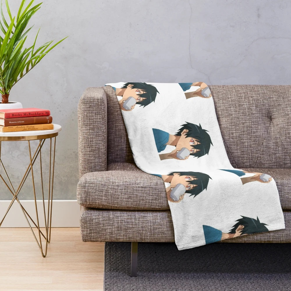 Maou Glance Plush Blanket with Sadao Maou Inspired Design