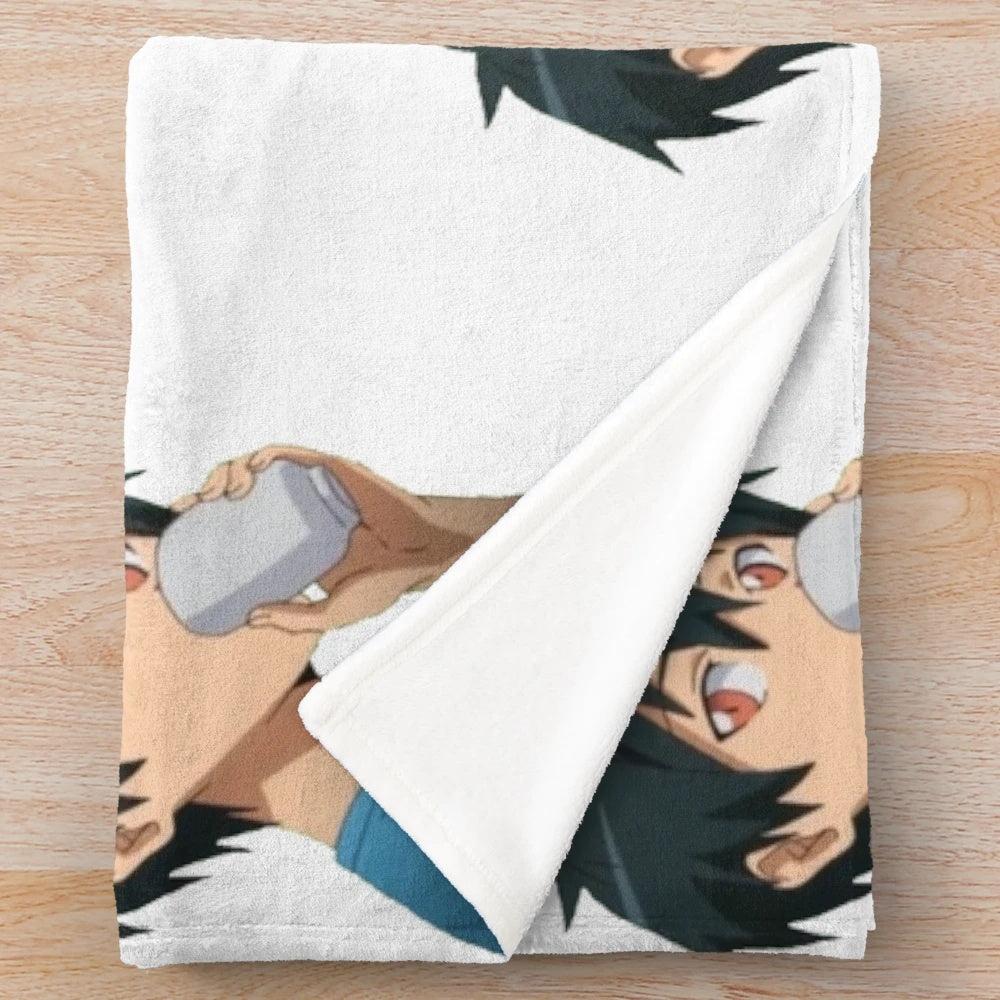 Maou Glance Plush Blanket with Sadao Maou Inspired Design