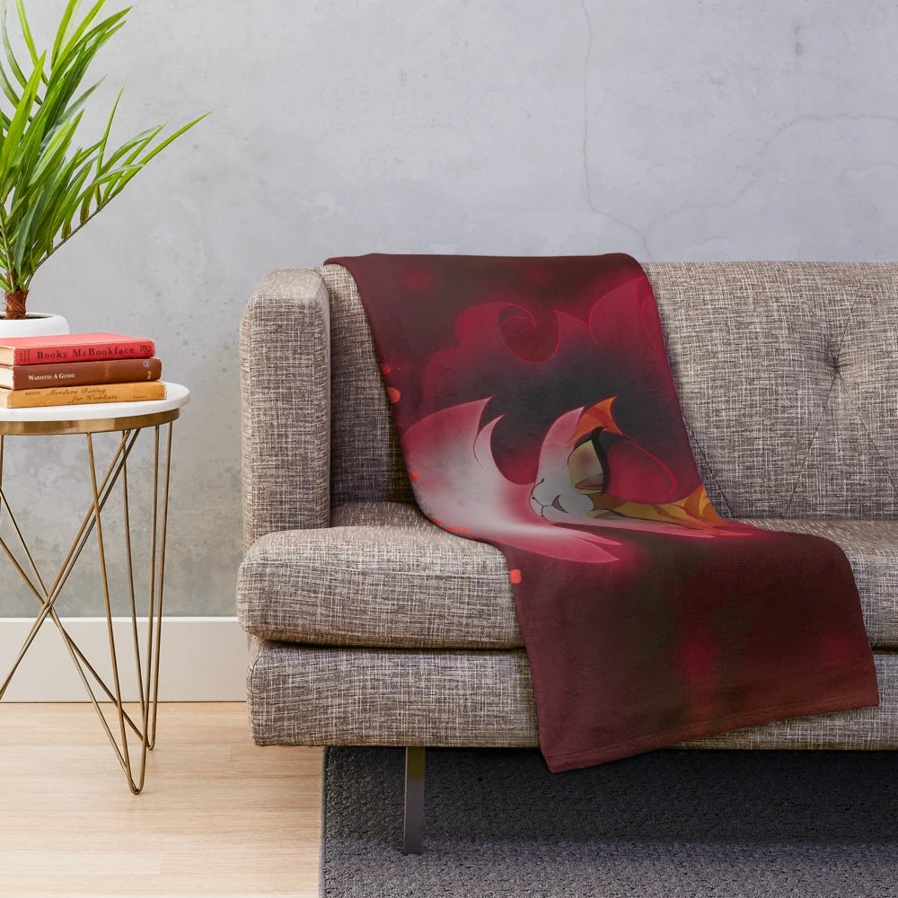 Mapleshade inspired plush blanket with darkforest pattern