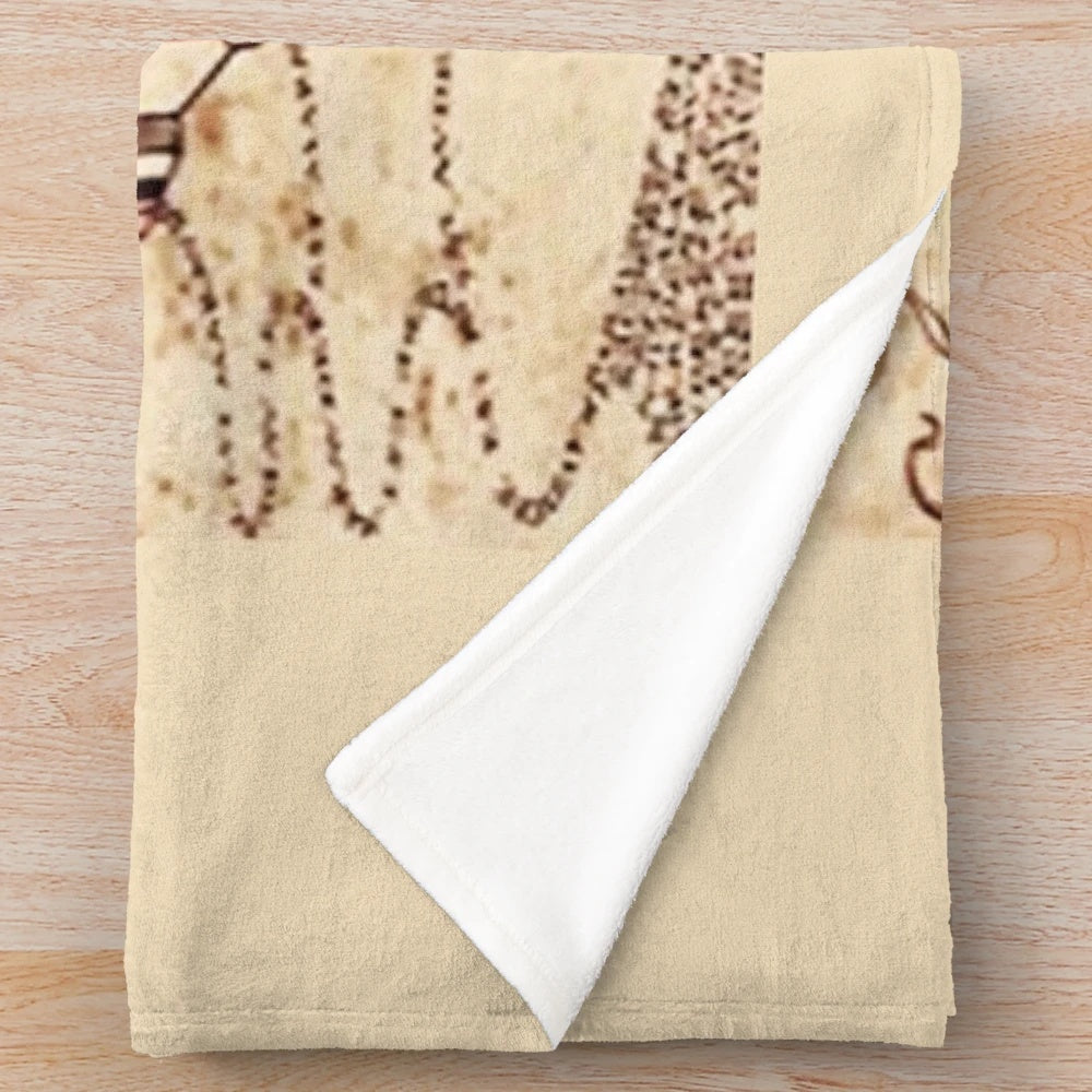 Marauder Map inspired plush blanket featuring the iconic wizarding world design
