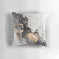 Marble gray, black, and gold decorative pillow