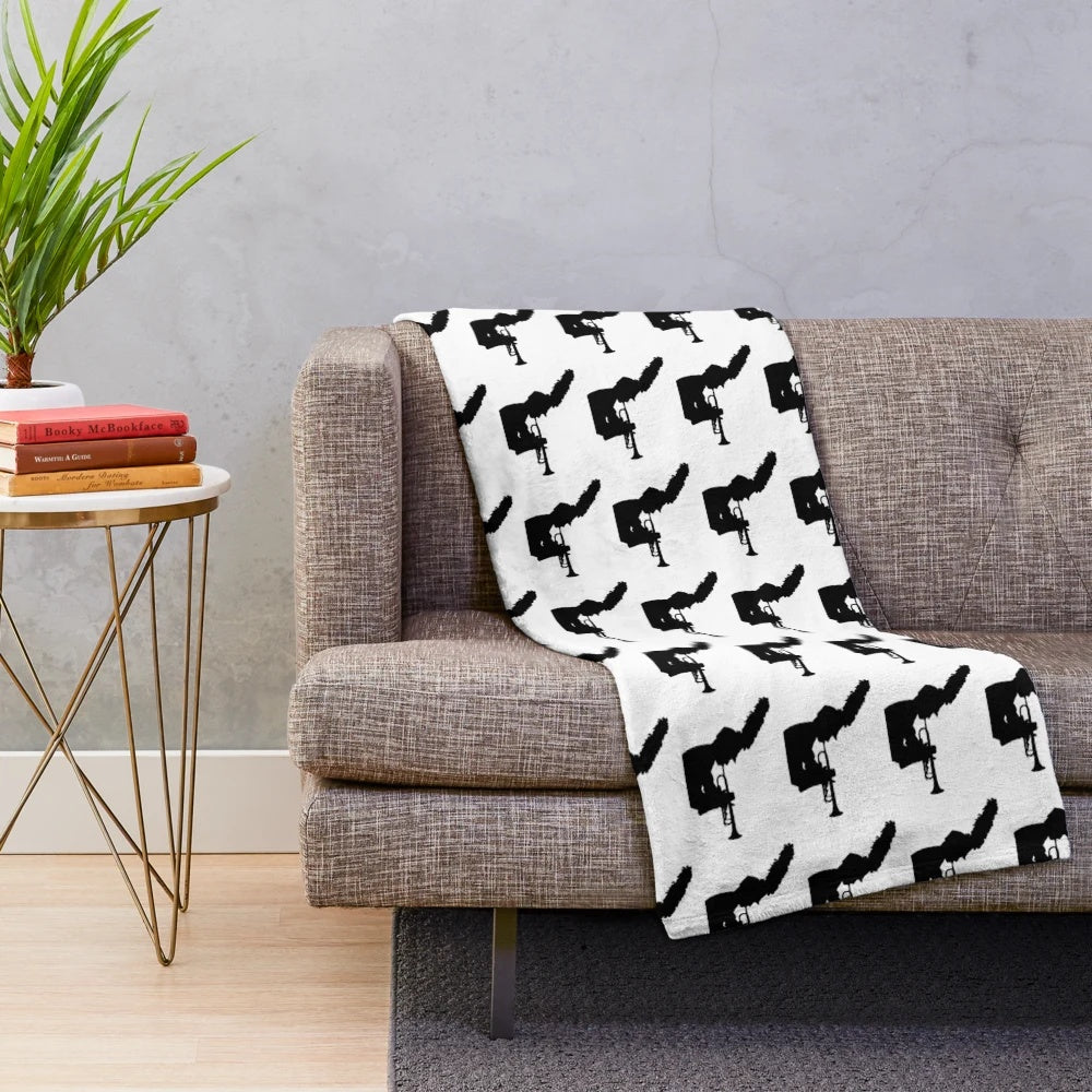 Marching band trumpet plush blanket