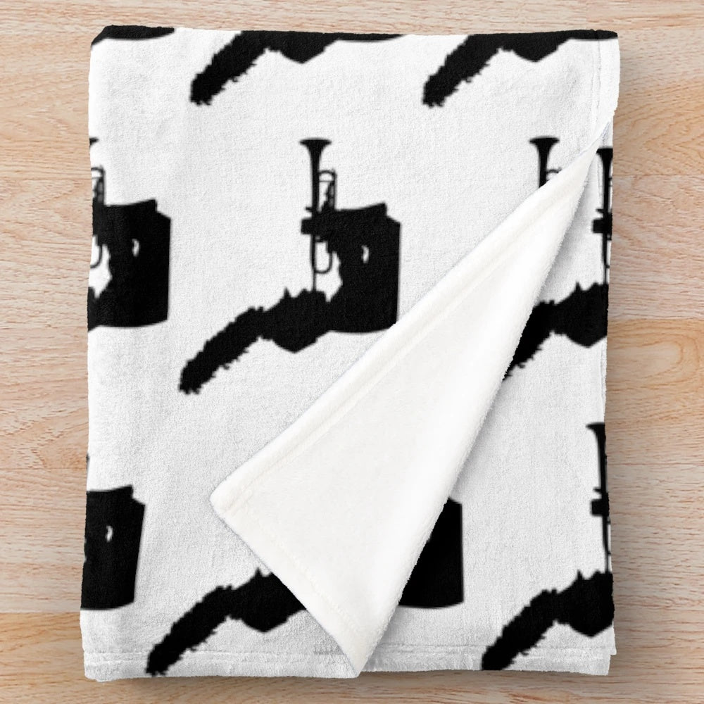 Marching band trumpet plush blanket