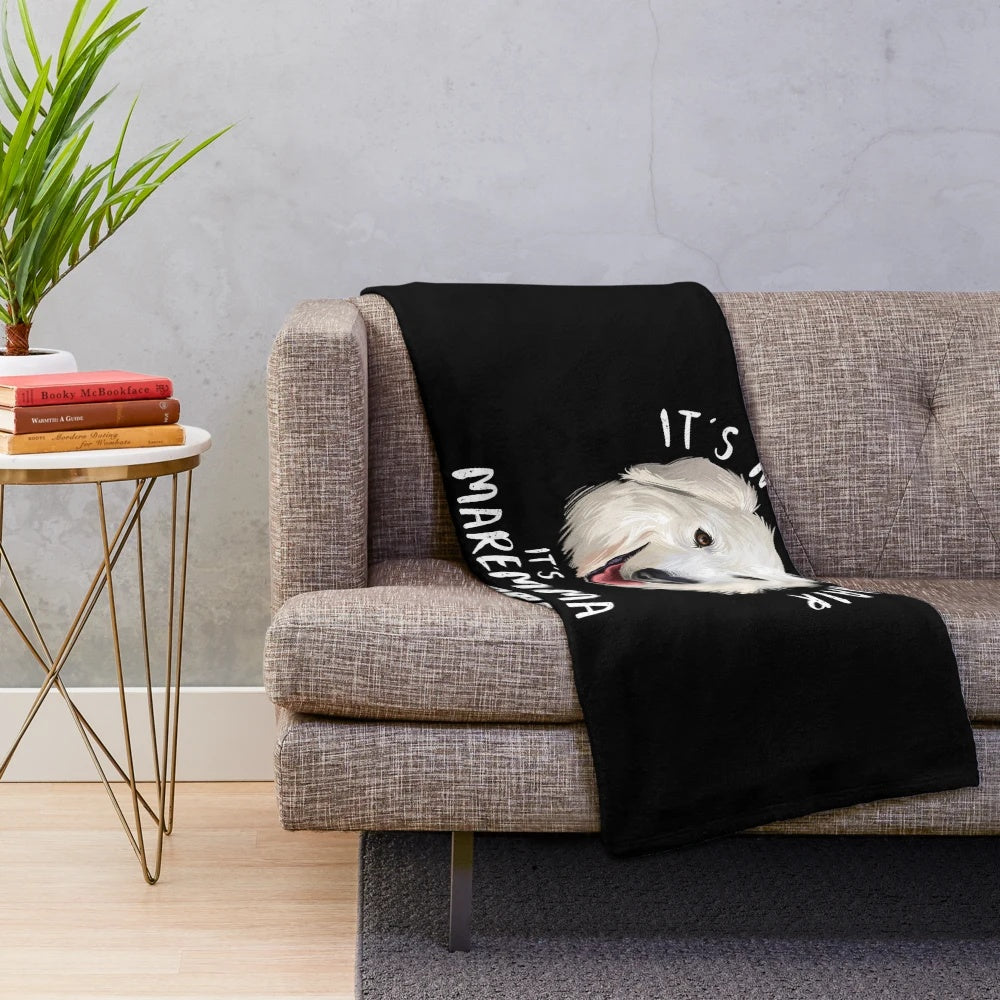 Maremma Sheepdog Themed Plush Blanket with Funny Dog Quote