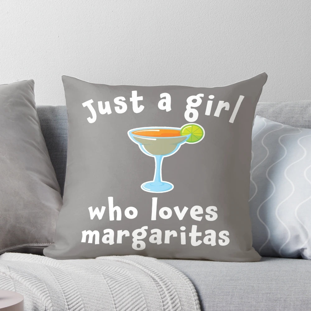Cute pillow featuring a margarita design for margarita lovers