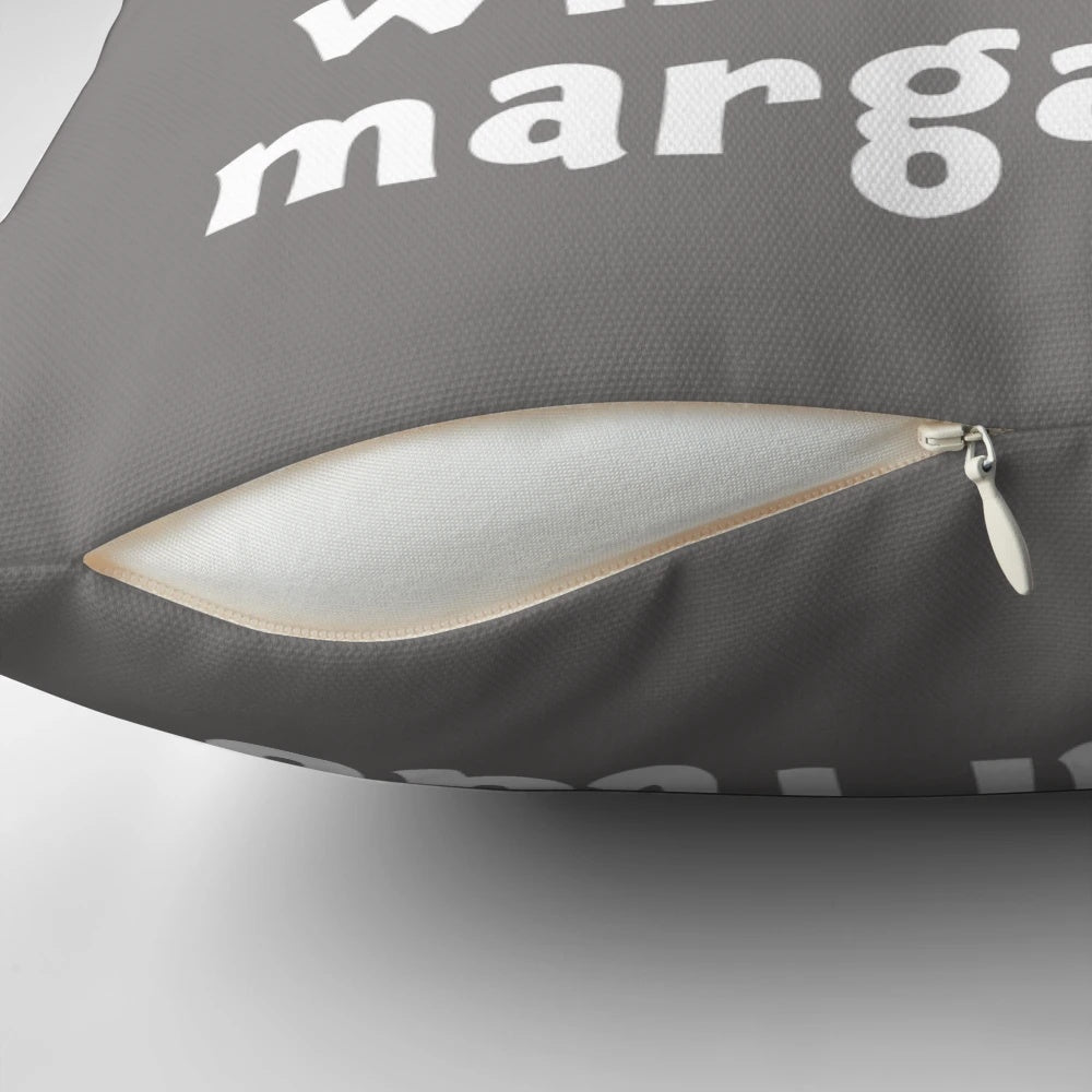 Cute pillow featuring a margarita design for margarita lovers