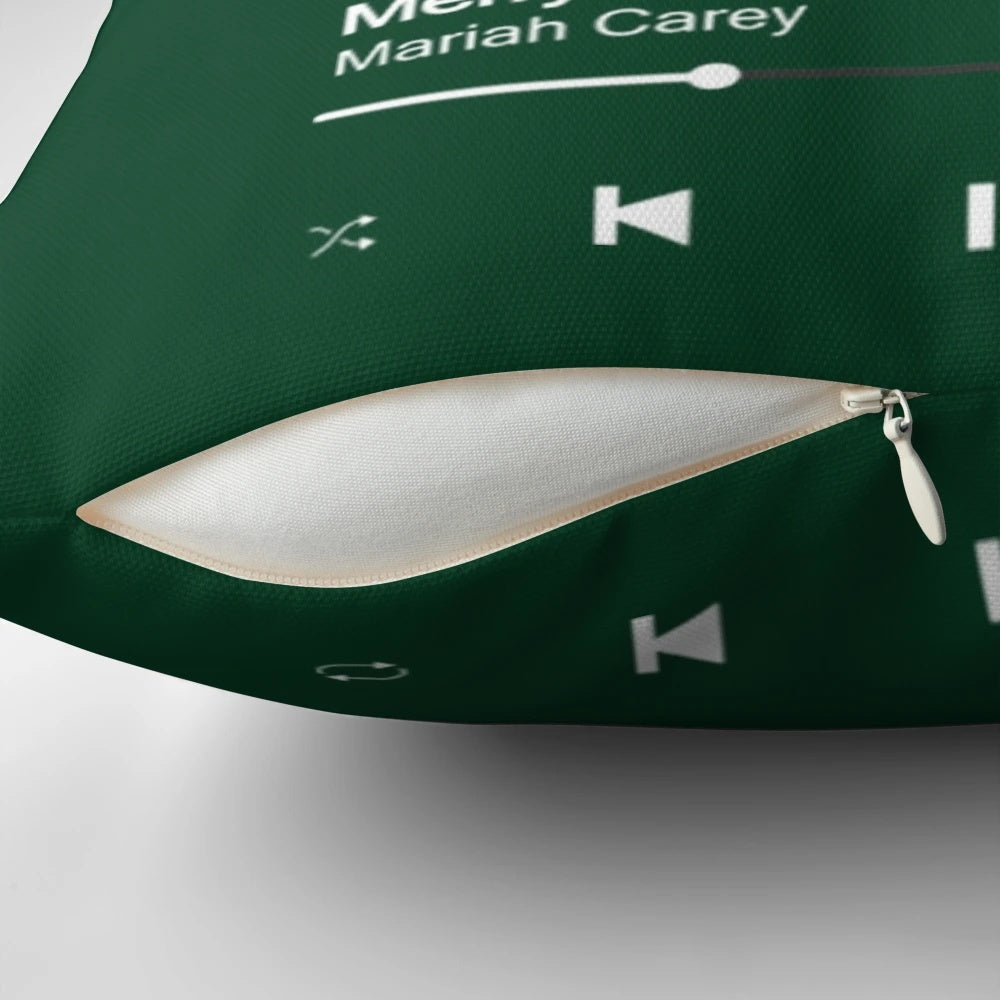 Mariah Carey Merry Christmas Pillow, a festive holiday home decor item featuring the iconic Christmas singer