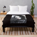 Marilyn Manson painting plush blanket