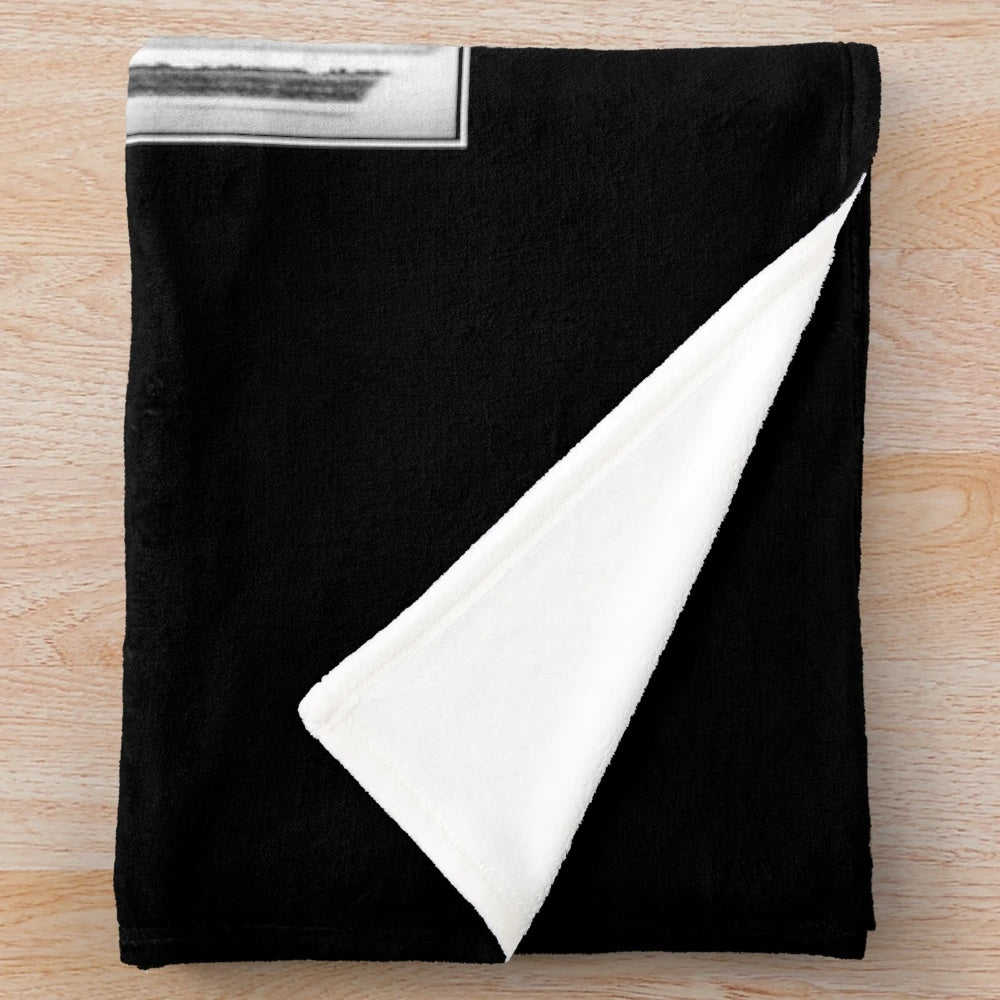 Marilyn Monroe black and white portrait plush blanket