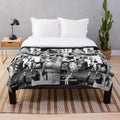 Marilyn Monroe collage artwork on a plush blanket