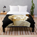 Marilyn Monroe golden monochrome portrait plush blanket
