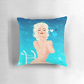 Marilyn Monroe pillow featuring the iconic "Somethings Got to Give" movie pool scene