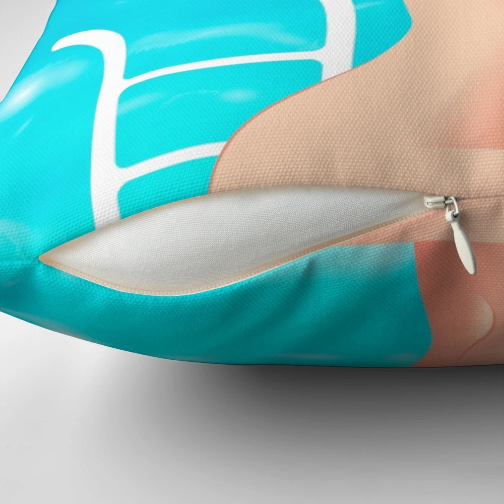 Marilyn Monroe pillow featuring the iconic "Somethings Got to Give" movie pool scene