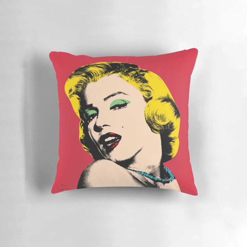 Vibrant pop art portrait of iconic Hollywood actress Marilyn Monroe