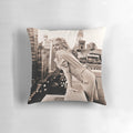 Marilyn Monroe sepia photograph pillow featuring the iconic actress in New York City.