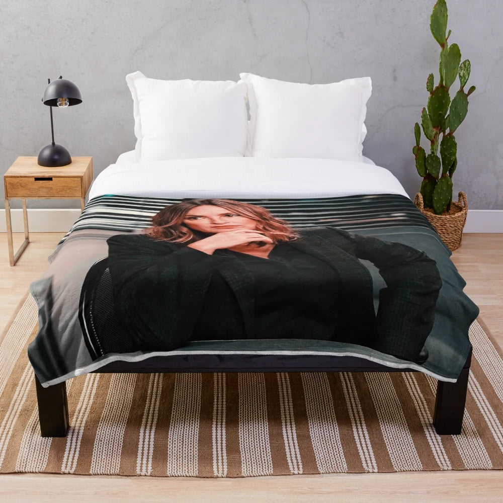 Mariska Hargitay as Olivia Benson from Law & Order: SVU inspired plush blanket