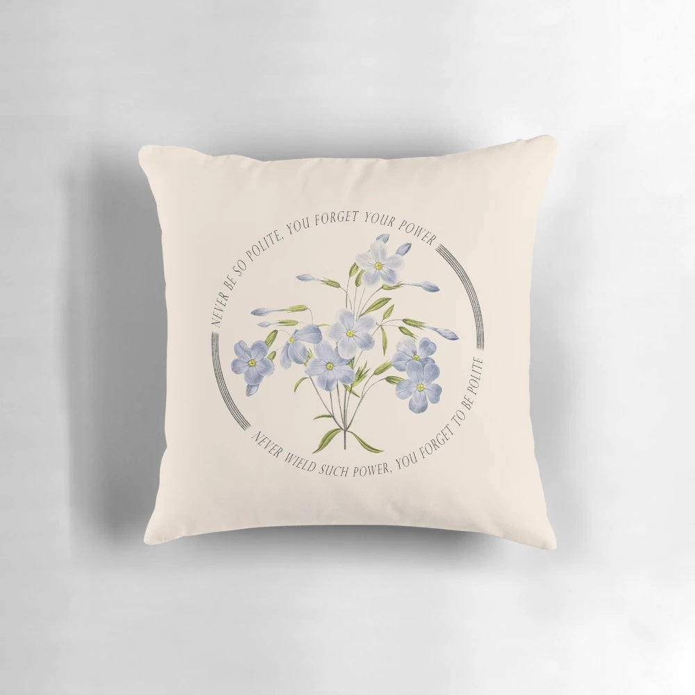 Marjorie Lyrics Pillow - Floral Quote Cushion Featuring Taylor Swift Lyrics