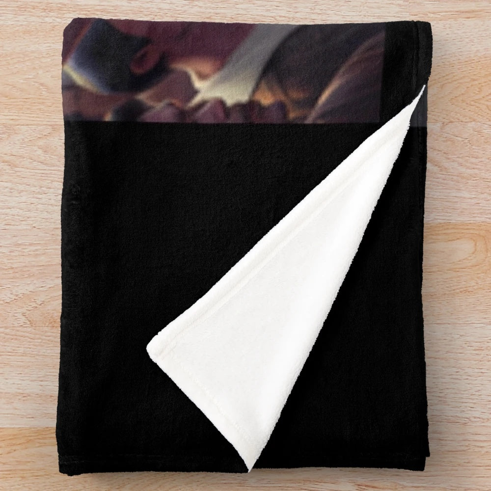 Markiplier inspired plush blanket with religious imagery