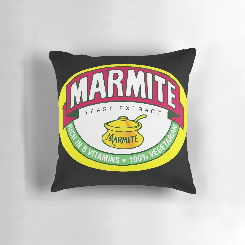 Marmite logo yeast extract pillow for fans