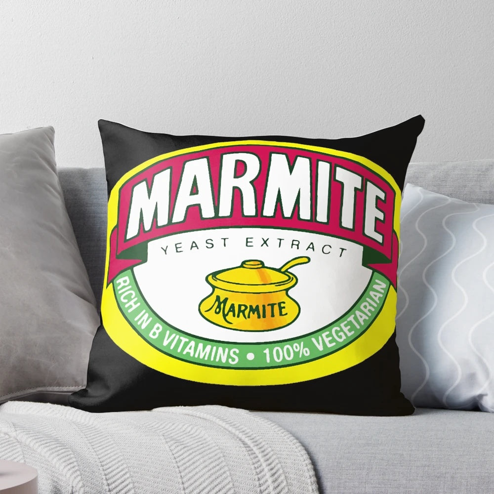 Marmite logo yeast extract pillow for fans