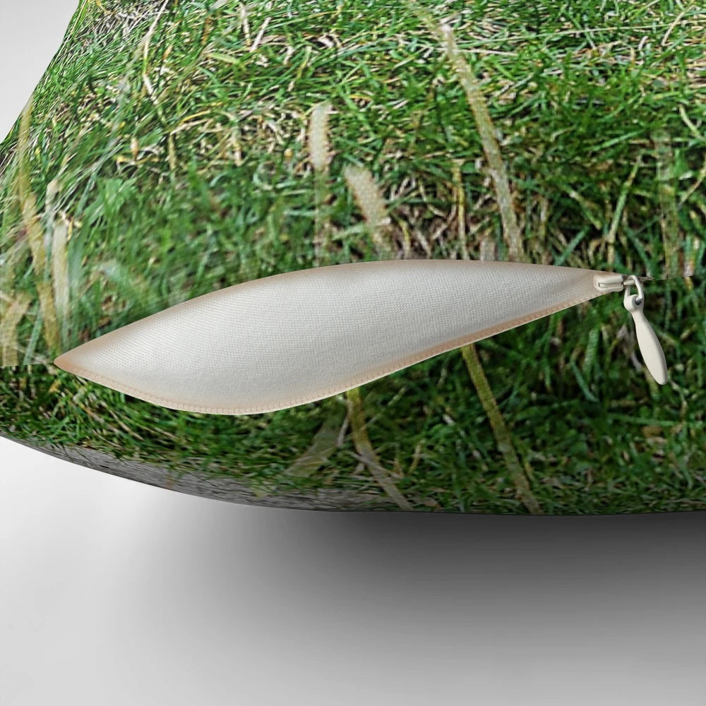 Marmots Pillow featuring a cozy design with a stunning landscape of the Alps mountains