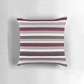Maroon and grey striped decorative pillow from Roxbury Lane