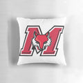 Marist College logo pillow with a red fox design