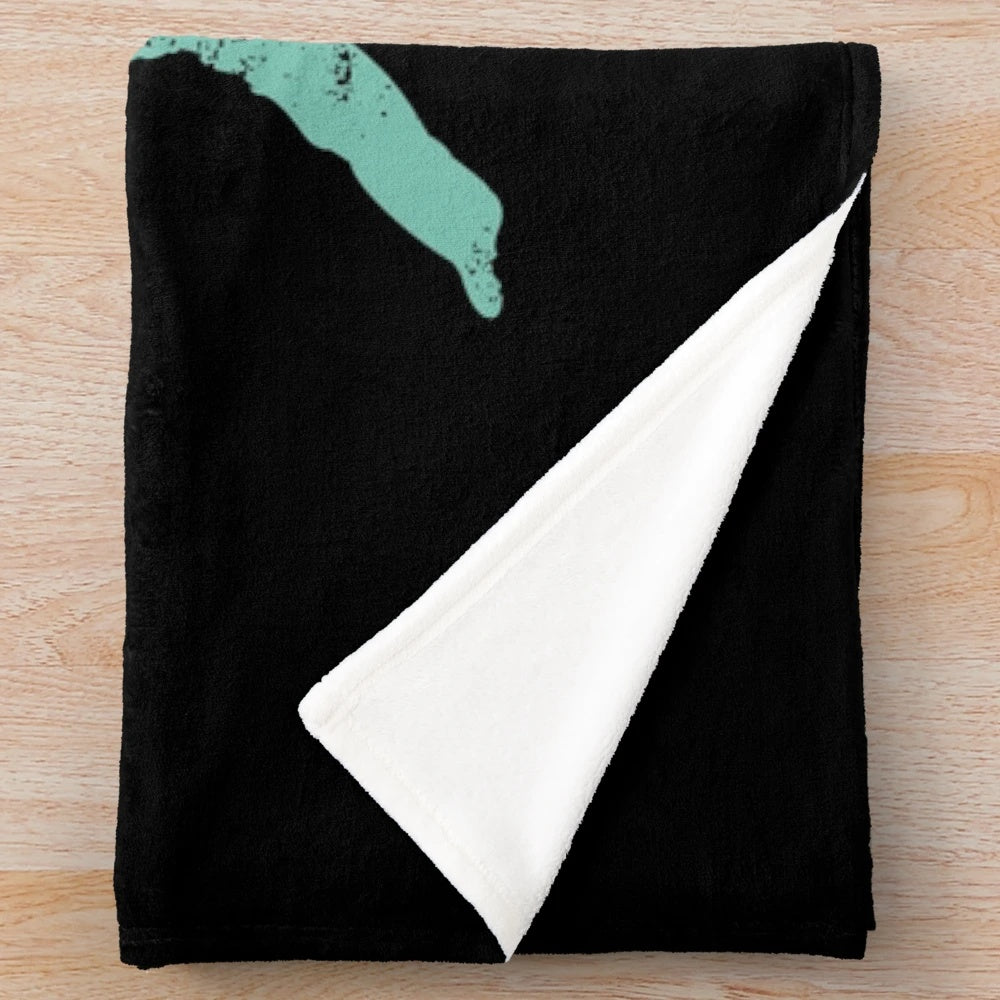Martial arts-themed plush blanket featuring a karate fighter design