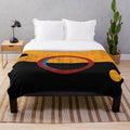 Martian flag inspired plush blanket with a space opera sci-fi design