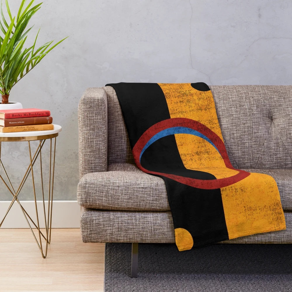 Martian flag inspired plush blanket with a space opera sci-fi design