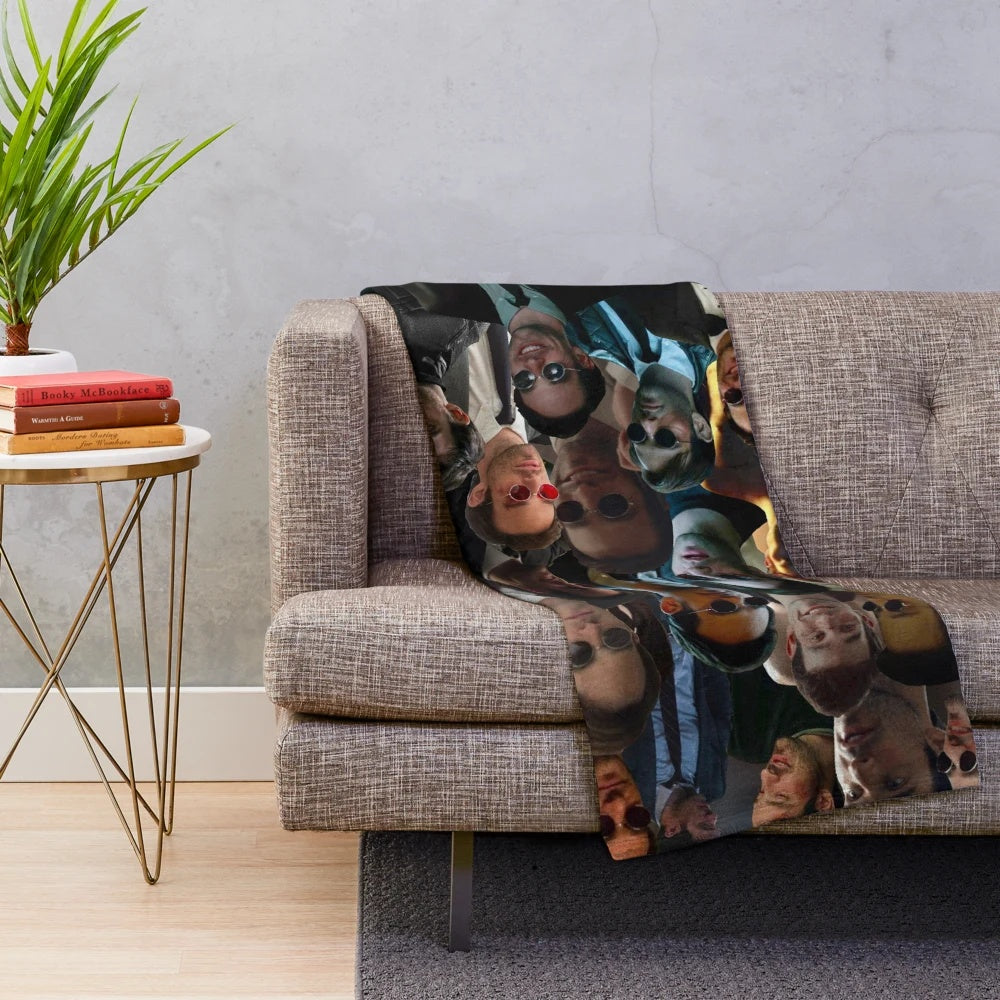 Marvel-inspired devil dare photo collage plush blanket