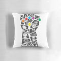 A plush, high-quality pillow designed in the shape of the iconic Infinity Gauntlet from the Marvel Cinematic Universe.