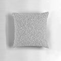 Decorative Pillow Featuring the Communist Manifesto Text