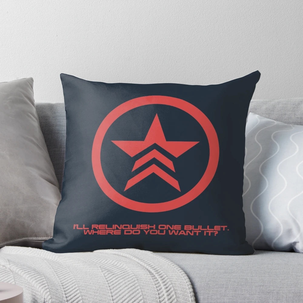 Mass Effect Commander Shepard Renegade Quote Pillow - Plush Gaming Decor