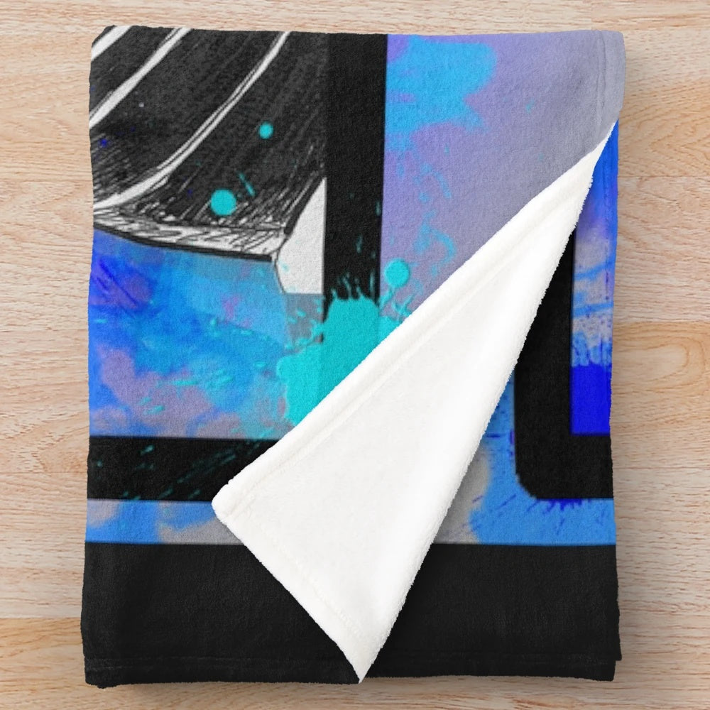 Mass Effect Inspired Plush Blanket with Garrus Vakarian Character