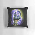 Vibrant colored pencil art of Tali'Zorah, a beloved Mass Effect video game character, featured on a soft, comfortable throw pillow.