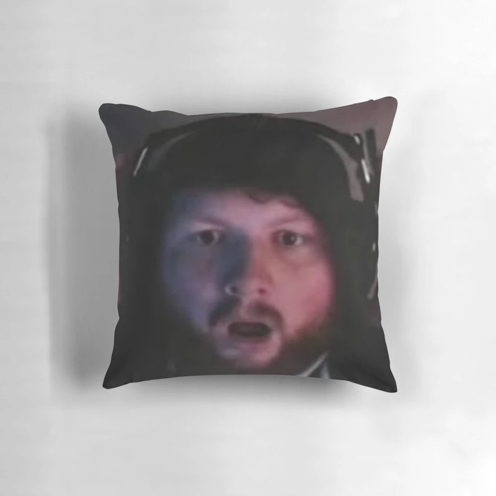 Large, orange Caseoh-themed pillow for Twitch streamers and gaming enthusiasts