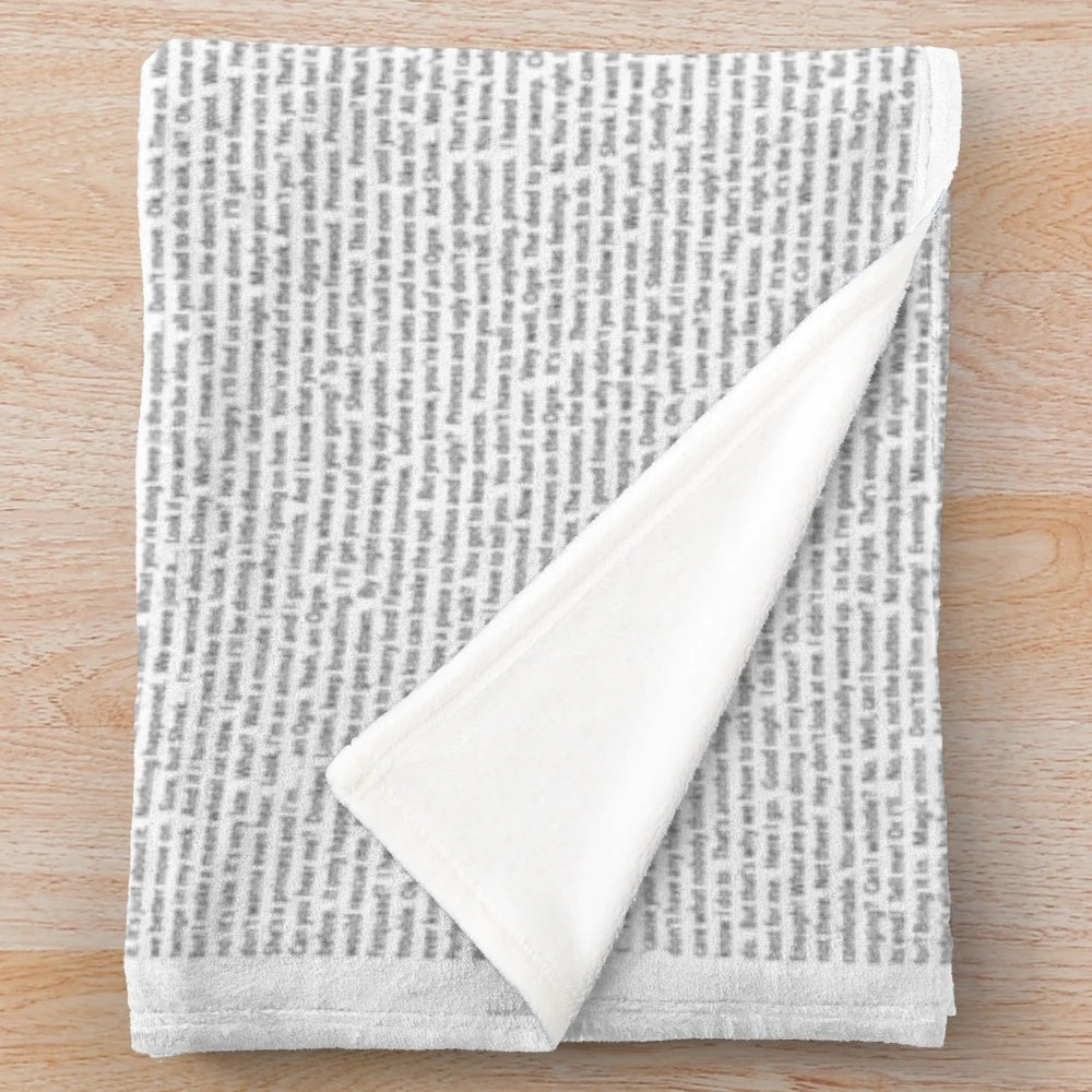 Shrek script plush blanket for Shrek fans