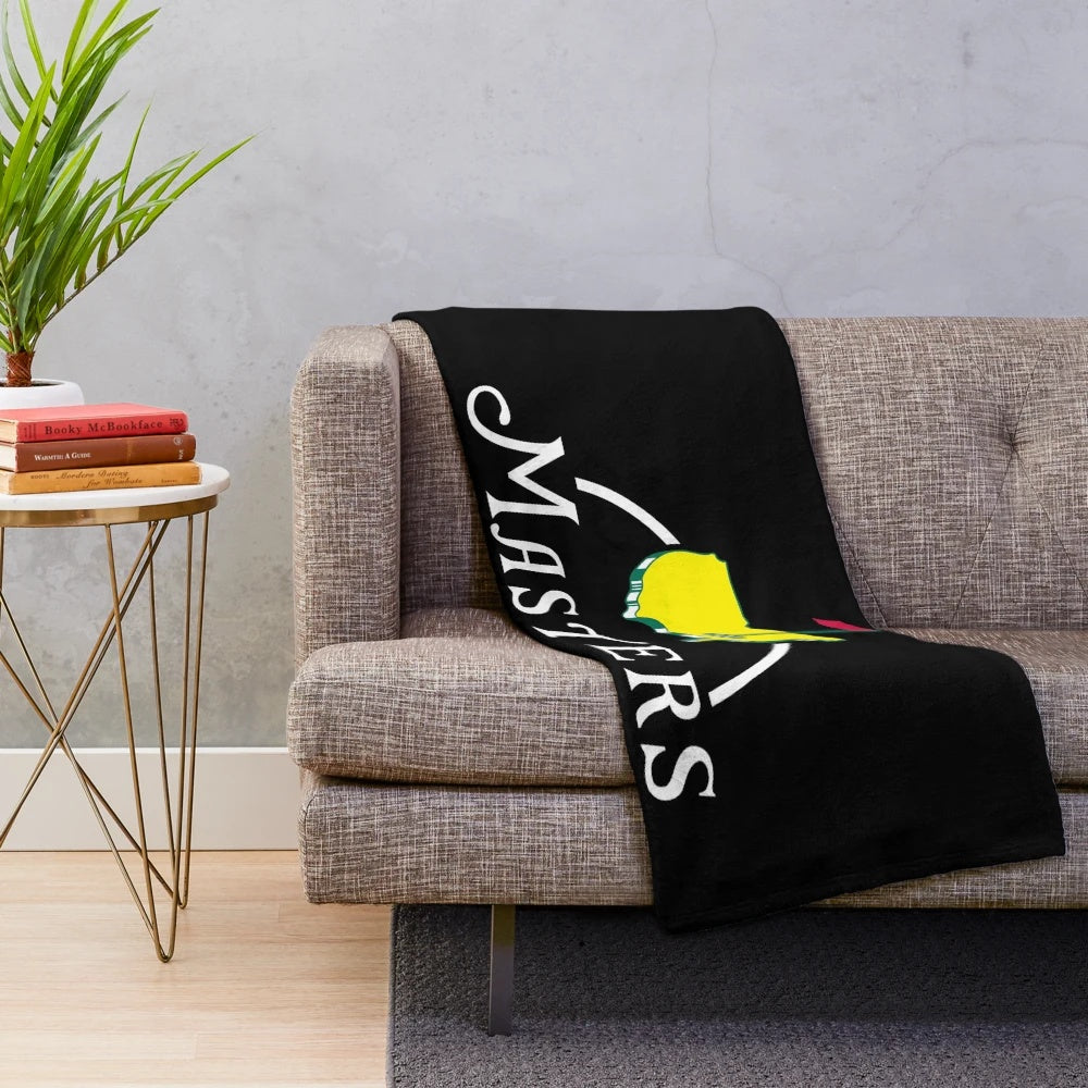 Masters-Inspired Plush Blanket featuring the iconic Masters logo