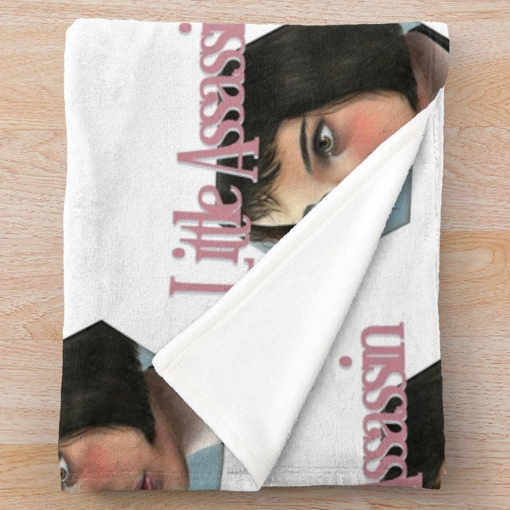 Mathilda Leon inspired plush blanket featuring Natalie Portman's character from the 90s crime thriller "The Professional