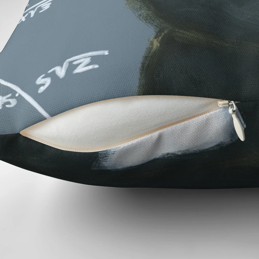 Maths Cat Pillow - Adorable Confused Kitty Math Cushion